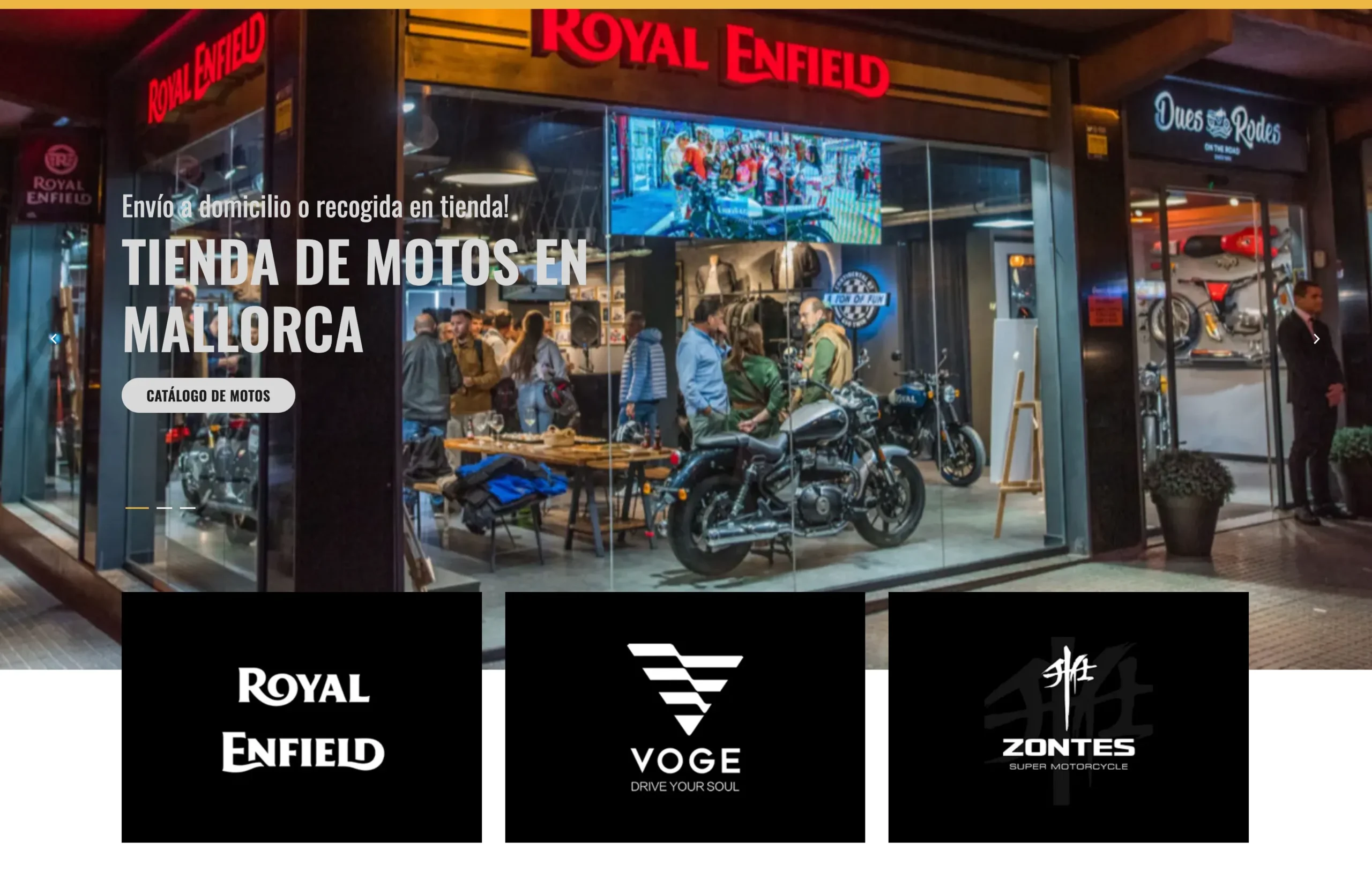 Royal Enfield en Baleares Si estás en Mallorca y quieres conocer más sobre la Royal Enfield Guerrilla 450 o cualquier otro modelo de la marca, puedes visitar Royal Enfield Mallorca, el distribuidor oficial en las Islas Baleares. Los encontrarás en C/ Aragón, 48, Palma. Para más información, puedes contactar a través del correo electrónico palma@duesrodes.com o llamar al 971 752 040. También puedes visitar su página web en www.duesrodes.com para ver todas las opciones disponibles.