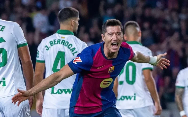 El Barcelona venció al Getafe por la mínima con un gol de Lewandowski en un partido gris. Séptima victoria consecutiva de los azulgranas.