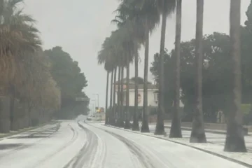 Una espectacular granizada sorprende a Mallorca con alerta de nieve en la Tramuntana